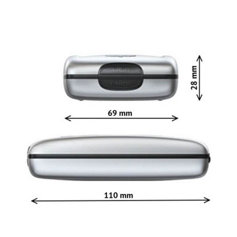 Cartera de aluminio con protección