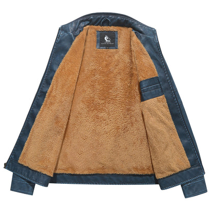Chaqueta de forro polar estilo motorista