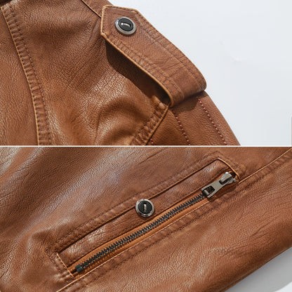 Chaqueta de forro polar estilo motorista