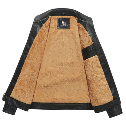 Chaqueta de forro polar estilo motorista