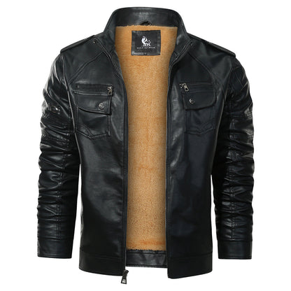 Chaqueta de forro polar estilo motorista